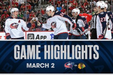 FIVE Blue Jackets Score in 5-2 Victory over the Chicago Blackhawks | Game Highlights (3/2/24)