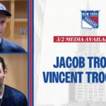 NYR at TOR: Jacob Trouba and Vincent Trocheck Postgame Media Availability | March 2, 2024