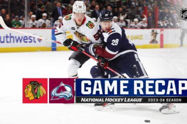 Blackhawks @ Avalanche 3/4 | NHL Highlights 2024