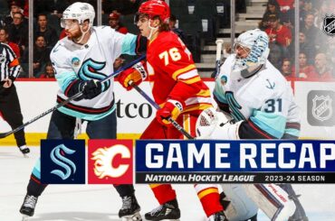 Kraken @ Flames 3/4 | NHL Highlights 2024