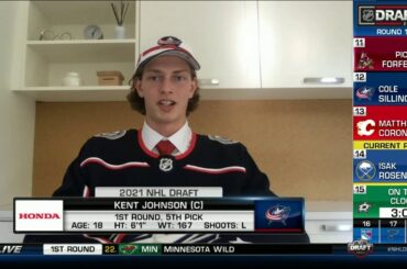 Kent Johnson Post-Selection Interview (2021 NHL Draft)