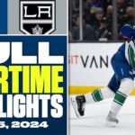 Vancouver Canucks at Los Angeles Kings | FULL Overtime Highlights - March 5, 2024