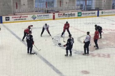 Devils play unique game following practice