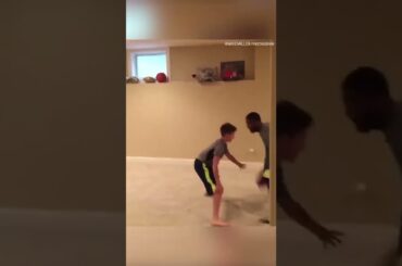 Kyrie Irving breaks Mike Miller's son's ankles! (via Mike Miller)