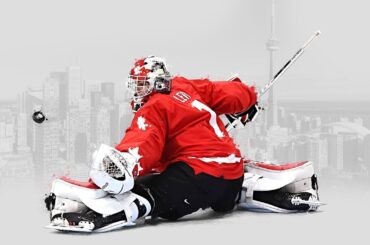 DEVON LEVI IN ACTION AT WJC GOLD MEDAL GAME 2021