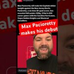 Max Pacioretty makes his season debut with the Washington Capitals