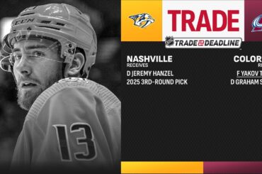 Avalanche acquire F Yakov Trenin from the Nashville Predators