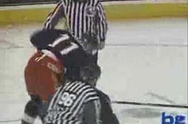 Mike Hoffman vs Francis Lessard(hockey fight)
