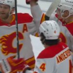 Flames' Huberdeau Finds Sharangovich With Gorgeous Backhand Feed To Set Up One-Timer