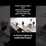 Connor Ingram makes insane game saving saves late to keep the game tied! #icehockeyaussies #nhl
