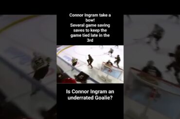 Connor Ingram makes insane game saving saves late to keep the game tied! #icehockeyaussies #nhl