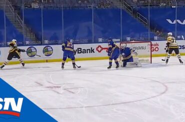 Jared McCann Buries No-Look Shot From Behind Goal Line