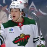 Brock Faber Rips One Off The Post And In From A Kirill Kaprizov Backhander