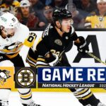 Penguins @ Bruins 3/9 | NHL Highlights 2024