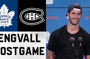 Pierre Engvall Post Game | Toronto Maple Leafs vs. Montreal Canadiens | October 13, 2021