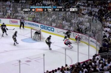 Philadelphia Flyers - Jakub Voracek Overtime Game Winning Goal vs Penguins (HD)