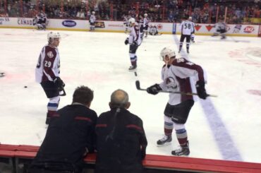 Pre-Game Col@Ott: Nathan Mackinnon and Tyson Barrie