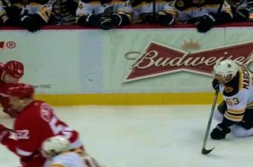 Darren Helm's clean hit on Brad Marchand