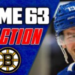 Maple Leafs vs Boston Bruins LIVE POST GAME feat. Jay Rosehill | Game 63 REACTION