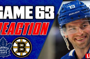Maple Leafs vs Boston Bruins LIVE POST GAME feat. Jay Rosehill | Game 63 REACTION
