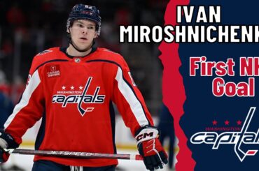 Ivan Miroshnichenko #63 (Washington Capitals) first NHL goal Mar 7, 2024