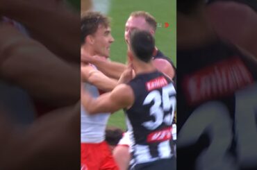 Tensions rise early between the Pies and Swans.