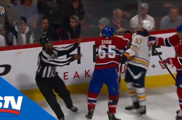 Andrew Shaw Doesn't Get Call, Decides To Instigate Fight After Charging Evan Rodrigues