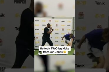 He took 2 leg kicks from Jon Jones 😳 (via ChampRDS/X)