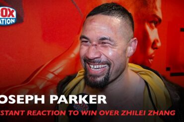 Joseph Parker REACTS to SURVIVING TWO KNOCKDOWNS & still beating Zhilei Zhang by majority decision