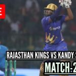 Rajasthan kings vs Kandy samp Army 2nd match live LCT 90 BALLS LIVE MATCH