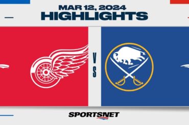 NHL Highlights | Red Wings vs. Sabres - March 12, 2024