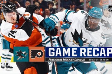 Sharks @ Flyers 3/12 | NHL Highlights 2024