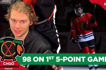 Chicago Blackhawks' Connor Bedard speaks after first career 5-point NHL game | CHGO Blackhawks
