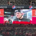 Nico Hischier Drops A Curse Word LIVE (Reaction) FROM Metlife Stadium Series #NJDevils