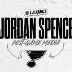Defenseman Jordan Spence | 03.13.24 LA Kings lose to St Louis Blues | Postgame Media