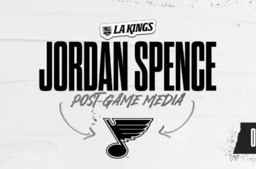 Defenseman Jordan Spence | 03.13.24 LA Kings lose to St Louis Blues | Postgame Media