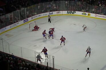 Laval Rocket's Jakub Dobeš makes a great save vs. Bridgeport Islanders' William Dufour 3/15/24