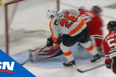 James van Riemsdyk Steals Puck, Dangles Robin Lehner For A Goal