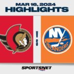 NHL Highlights | Senators vs. Islanders - March 16, 2024
