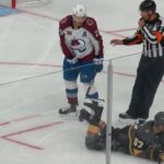 Nathan MacKinnon's Stick Gets Caught In Max Pacioretty's Skate