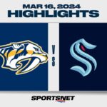 NHL Highlights | Predators vs. Kraken - March 16, 2024