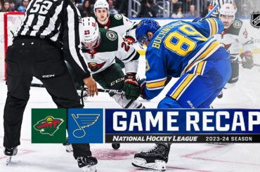Wild @ Blues 3/16 | NHL Highlights 2024