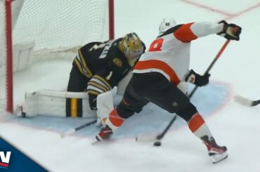 Flyers' Morgan Frost Goes Between The Legs To Beat Bruins' Jeremy Swayman For The Circus Goal