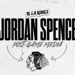 Defenseman Jordan Spence | 03.15.24 LA Kings shut out Chicago Blackhawks | Postgame Media