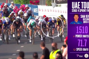 Unreal Sam Bennett sprint at the UAE Tour 🤯
