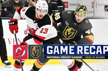 Devils @ Golden Knights 3/17 | NHL Highlights 2024