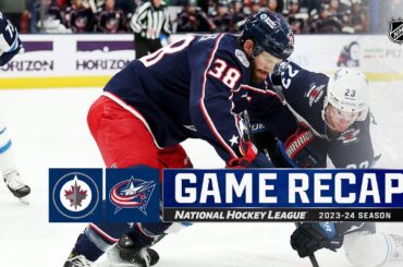 Jets @ Blue Jackets 3/17 | NHL Highlights 2024