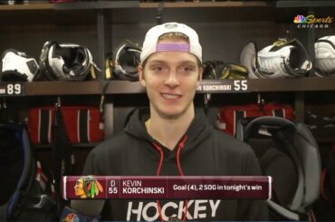 Kevin Korchinski PostGame Interview | San Jose Sharks vs Chicago Blackhawks