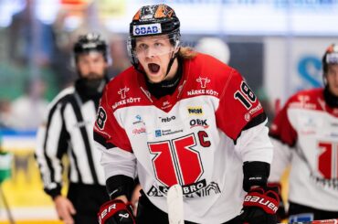 Rodrigo Abols sliter sig loss och reducerar borta mot Rögle