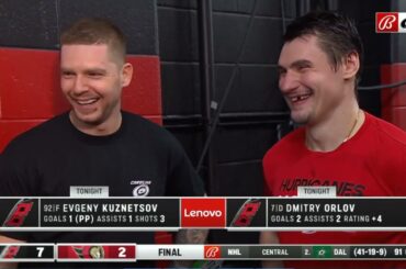 Evgeny Kuznetsov & Dmitry Orlov PostGame Interview | Carolina Hurricanes vs Ottawa Senators
